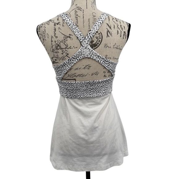 Lululemon Wrap It Up Tank Dottie Dash White Black / White Size 8 - Picture 8 of 10